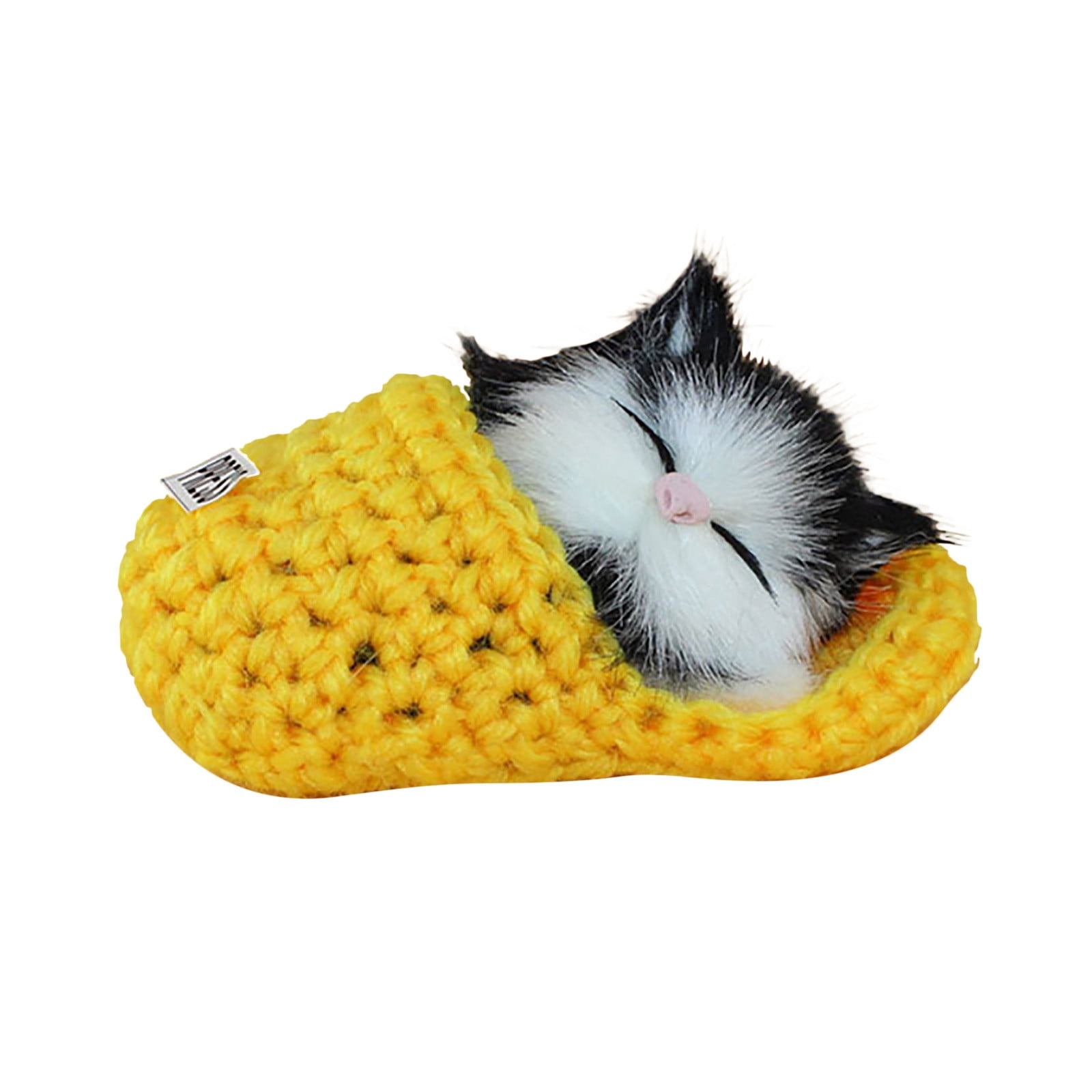 MeetYTOYS Interactive Realistic Sleeping Cat-Plush Toys with Sound ...