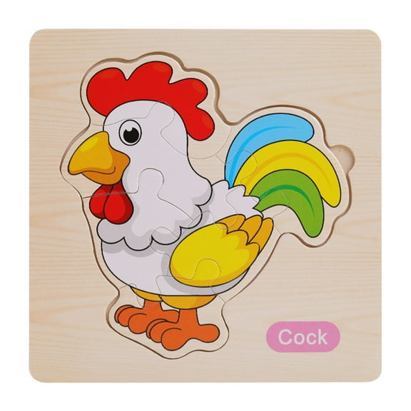 MeetYTOYS Wooden Puzzles, Animal Jigsaw Puzzles Montessori Toys Learning Educational Christmas Birthday Gifts