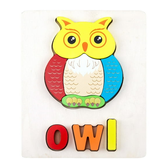 MeetYTOYS Wooden Puzzles Learning Toys, Animal Shape Jigsaw Puzzles Educational Preschool Gift(Colorful)