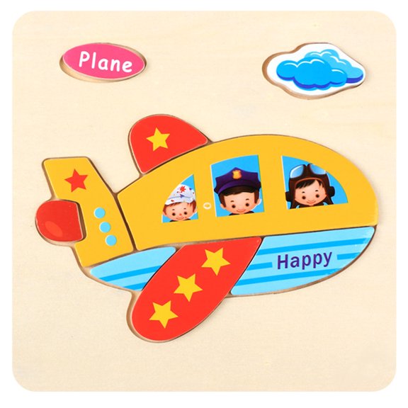 MeetYTOYS Wooden Puzzles, Montessori Toys Christmas Birthday Gifts Vehicle Shape Learning Educational Puzzles