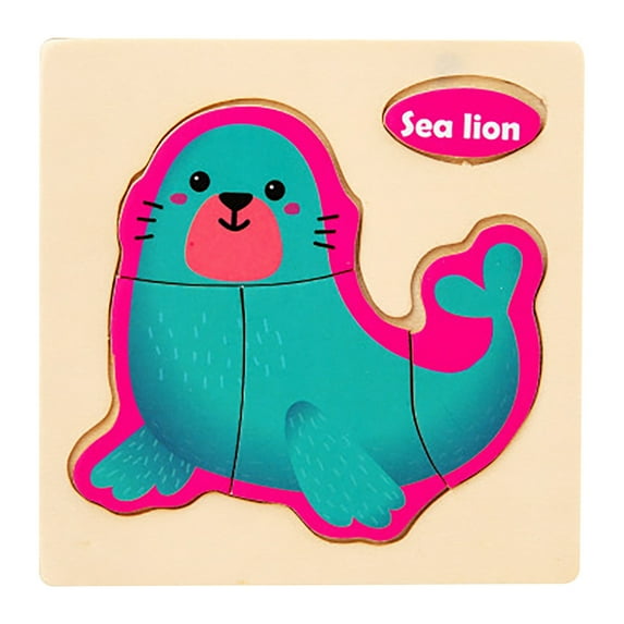 MeetYTOYS Wooden Puzzles, Ocean Animal Jigsaw Puzzles Montessori Toys Learning Educational Christmas Birthday Gifts