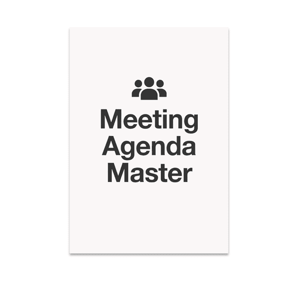 Meeting Agenda Master Wall Decor - Corporate Professionals - 13x19 Poster Print