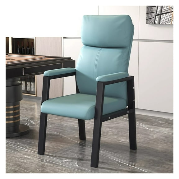 Leather Waiting Room Chairs Office Guest Reception Chairs Ergonomic Executive Desk Chair with Padded Armrests for Meeting Conference Room