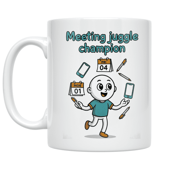 Meeting Juggle Champion - Workplace Humor Enthusiast - 11 oz Ceramic Coffee Mug
