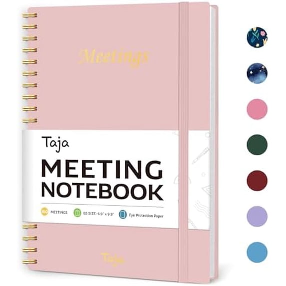 Meeting Notebook for Work Organization - Work Planner Notebook with ...