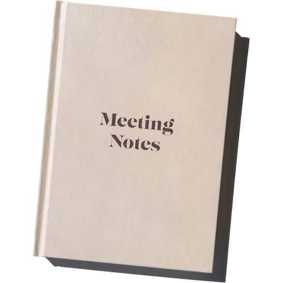 Meeting Notebook for Work - Professional Planner for Notes, Agendas, and Project Tracking, 100 Meetings - Oat