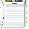 thumbnail image 1 of Meeting Notepad for Organization - 8.5 x 11” Meeting Pad - 50 Tear Off Premium - For Business, Teachers, Undated Meeting Note Sheets, 1 of 8