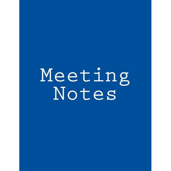 Meeting Notes (Paperback)