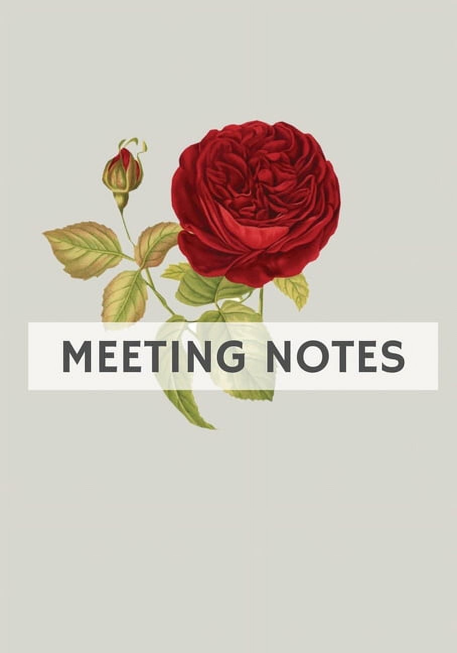 Meeting Notes Flower Meeting Notebook Logbook Record Notes, Attendees