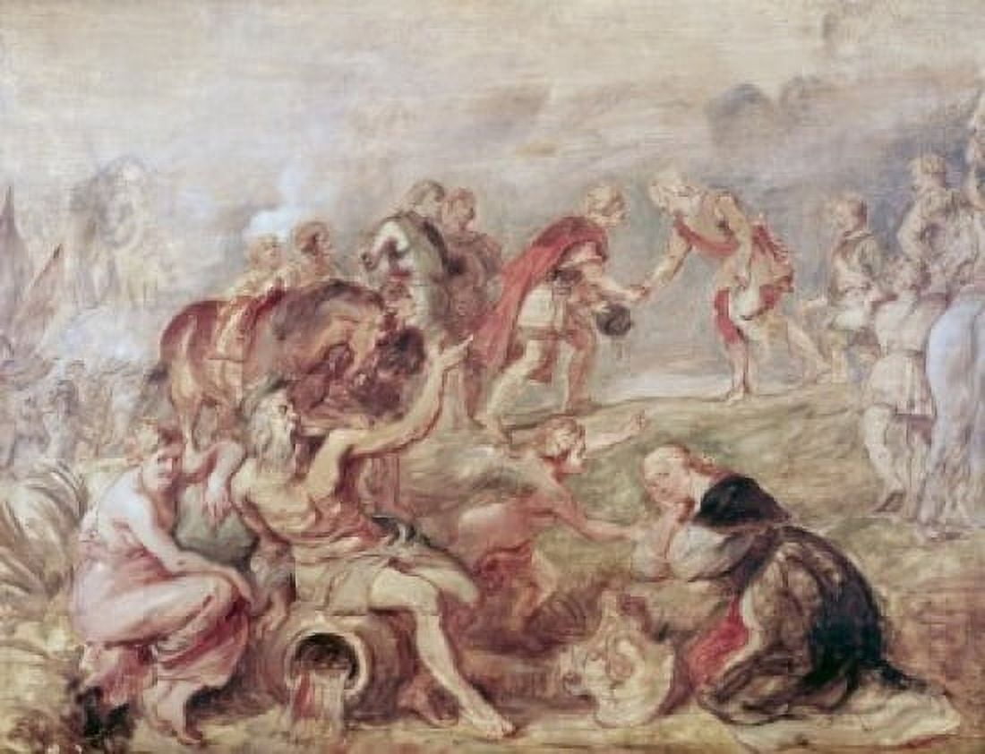 Meeting Of The Two Ferdinands 1635 Peter Paul Rubens (1577-1640 Flemish) Oil on Panel Canvas Art - Peter Paul Rubens (18 x 24)