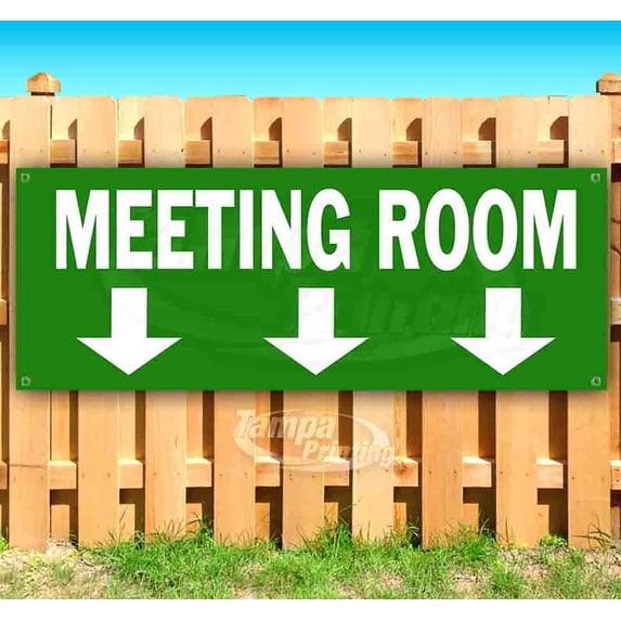 Meeting Room 13 oz Vinyl Banner With Metal Grommets