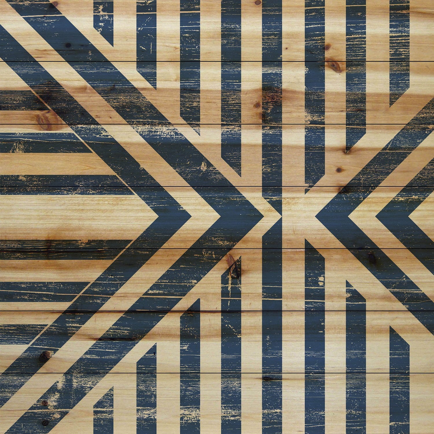 "Meeting Vees" Painting Print on Natural Pine Wood