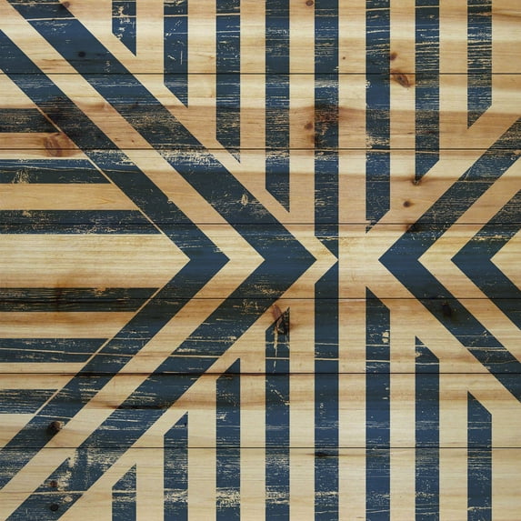 "Meeting Vees" Painting Print on Natural Pine Wood