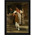 thumbnail image 1 of Meeting in the Square 28x38 Large Black Ornate Wood Framed Canvas Art by Eugene de Blaas, 1 of 2