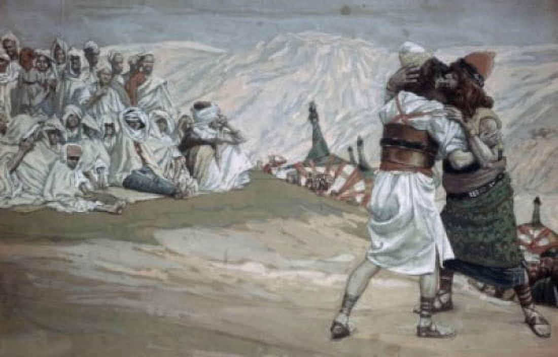 Meeting of Esau and Jacob James Tissot (1836-1902 French) Jewish Museum New York City Canvas Art - James Tissot (18 x 24)