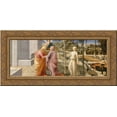 thumbnail image 1 of Meeting of Joachim and Anne at the Golden Gate 24x12 Gold Ornate Wood Framed Canvas Art by Filippo Lippi, 1 of 2