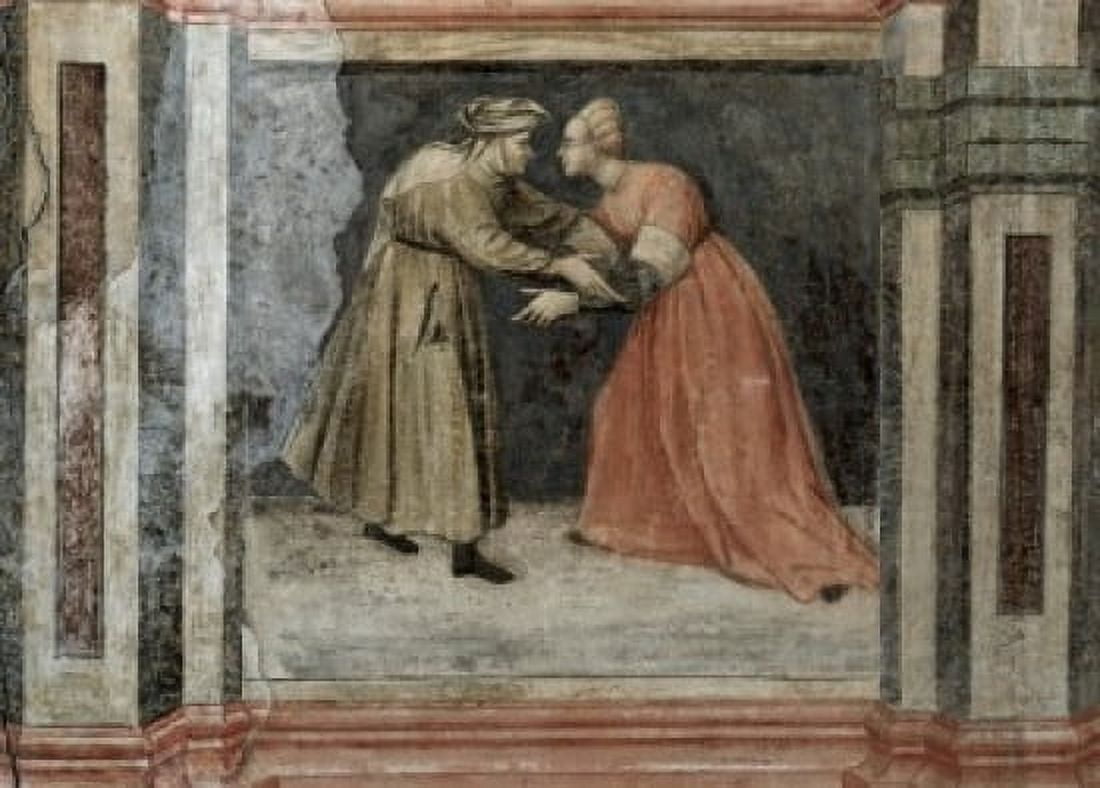 Meeting of a Man and Lady-Scenes of a Private Life Artist Uknown Palazzo Della Ragiona Padua Canvas Art - (18 x 24)
