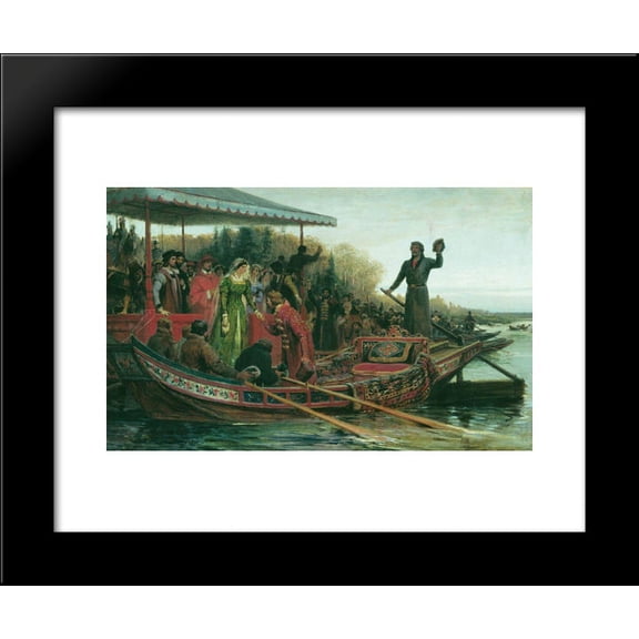 Meeting of princess 20x24 Framed Art Print by Fyodor Bronnikov