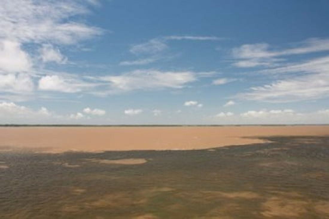 Meeting of the waters at Santarem Amazon Brazil Canvas Art - Cindy Miller Hopkins DanitaDelimont (18 x 12)