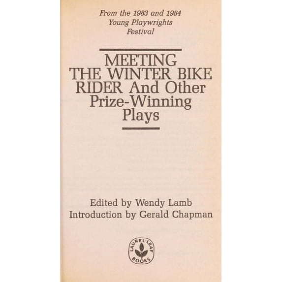 Pre-Owned MEETING THE WINTER BIKE RIDER (Unknown) 0440955483 9780440955481