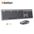 thumbnail image 1 of Meetion Multi-Device Keyboard and Mouse, Ultra Thin, Wireless Bluetooth, Rechargeable, 1 of 9