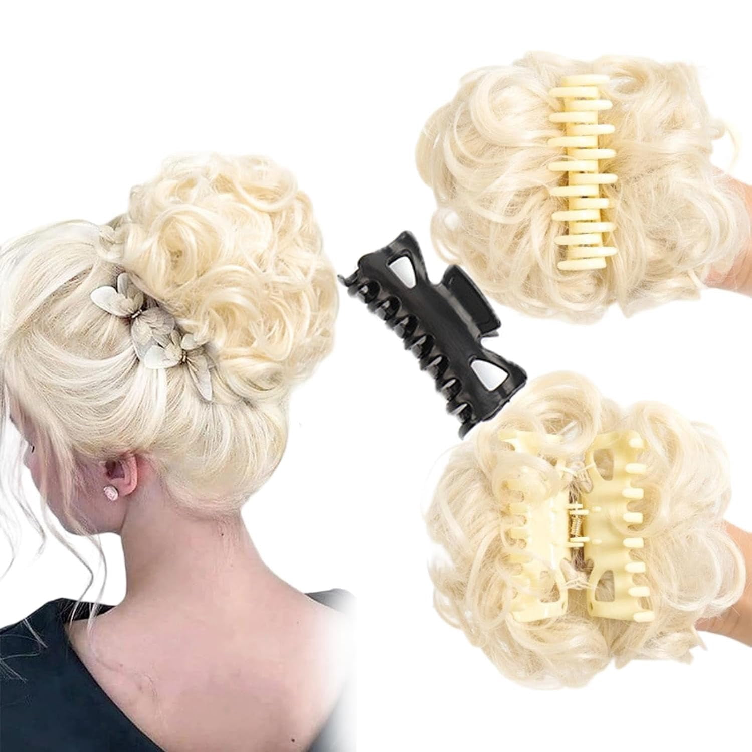 Meetitsneeds Bun Extension Clips, Meetitsneeds Hair Clip, Hairs Messy ...