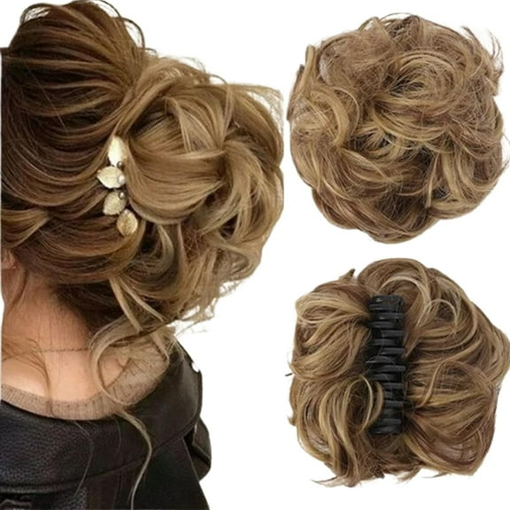Meetitsneeds Bun Extension Clips, Meetitsneeds Wig Hair Clip Hairpiece, Deaumellos Bun Extension Clips for Women, Claw Clip in Synthetic, Ponytail Hair Extensions for Women