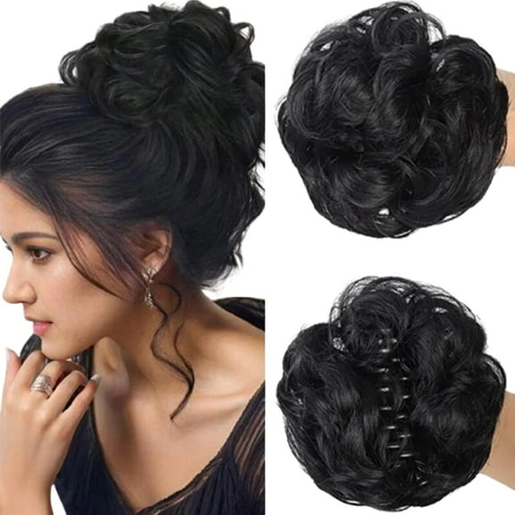Meetitsneeds Bun Extension Clips, Meetitsneeds Wig Hair Clip Hairpiece, Deaumellos Bun Extension Clips for Women, Claw Clip in Synthetic, Ponytail Hair Extensions for Women