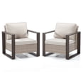 thumbnail image 1 of Meetleisure 2-Piece Outdoor Rattan Dining Chairs with Removable Cushions, Beige, 1 of 9