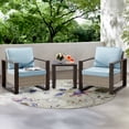 thumbnail image 1 of Meetleisure 3 Pieces Outdoor Patio Bistro Set with Removable Cushions, Sky Blue, 1 of 8