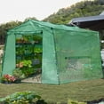 thumbnail image 1 of Meetleisure 8.5 FT x 11.2 FT x 7.4 FT Pop-up Outdoor PVC Greenhouse, Green, 1 of 7