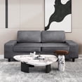 thumbnail image 1 of Meetleisure 84" 3 Seater Sofa,Extra Deep Seat Loveseat Couch for living Room,with Side Pockets Free 2 Cushions,Deep Gray, 1 of 6