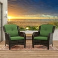 thumbnail image 1 of Meetleisure Patio Wicker Outdoor Lounge Chair with Cushion(Set of 2), Green, 1 of 8