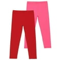 thumbnail image 1 of MeetoTime 2PC Girls Boys Leggings 3-12 Years Solid Color Elastic Waist Stretchy Full Length Long Pants Child Clothes, 1 of 2
