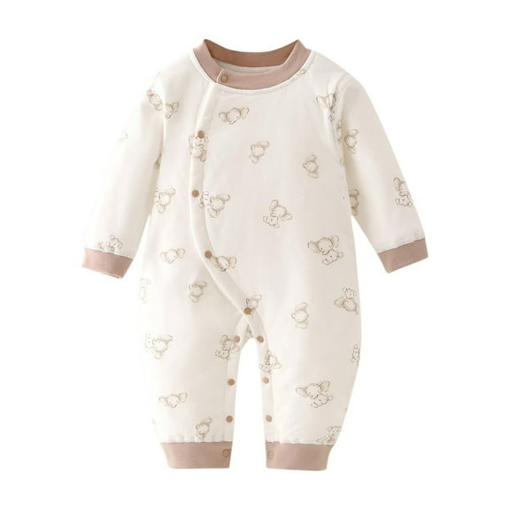 MeetoTime Baby Clothes Long Sleeve Cotton Jumpsuits Long Sleeve Printed Newborn Infant Rompers Pajamas Crawling Clothes