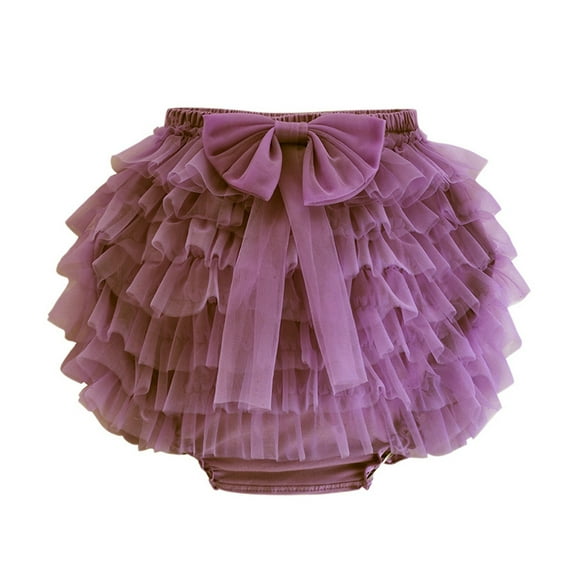 MeetoTime Baby Girls Clothes 0-4 Years Elastic Waist Versatile Layered Mesh Skirt Solid Color Puffy Princess Dress for Girls