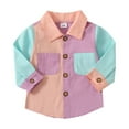 thumbnail image 1 of MeetoTime Baby Long Sleeved Checkered Lapel Shirt Casual Cardigan Jacket for Boys Girls 6 Months-3 Years, 1 of 7