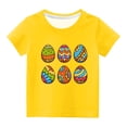 thumbnail image 1 of MeetoTime Boys Girls Easter Printed Short Sleeve Tops Crewneck Casual Loose T-shirt Kids Clothes, 1 of 4