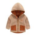 thumbnail image 1 of MeetoTime Children's Casual Long Sleeve Hooded Top Fall Winter Warm Zipper Coat for Kids Boys Girls, 1 of 7