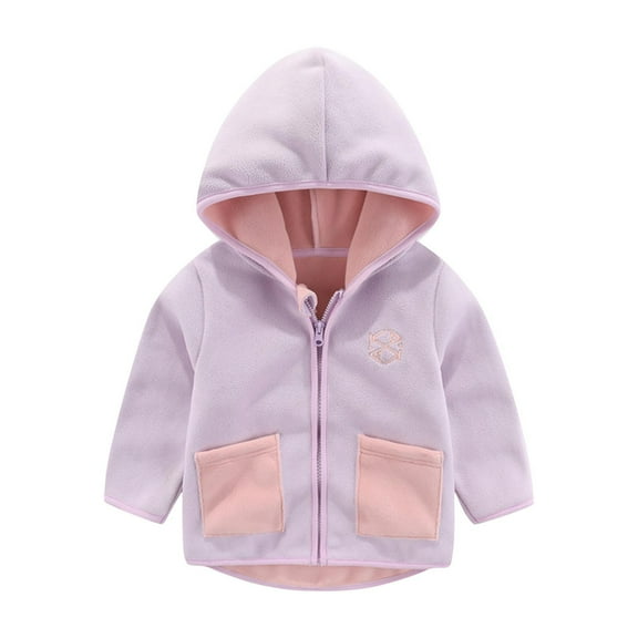 MeetoTime Children's Casual Long Sleeve Hooded Top Fall Winter Warm Zipper Coat for Kids Boys Girls