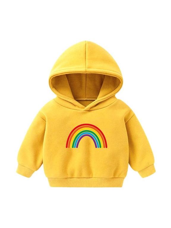 Children's Long Sleeved Printed Hoodie Sweatshirt Kids Casual Fall Winter Fleece Warm Tops for Toddler Boys Girls