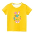 thumbnail image 1 of MeetoTime Easter Kids Short Sleeve Tops Crewneck Loose Printed T-shirt for Boys Girls 3-14 Years, 1 of 6