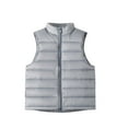 thumbnail image 1 of MeetoTime Girls Boys Cotton Vest Jacket Loose Sleeveless Solid Color Fall Winter Warm Padded Waistcoat 4-16 Years Kids Clothes, 1 of 3
