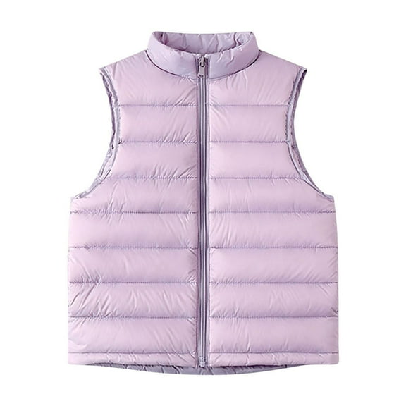 MeetoTime Girls Boys Cotton Vest Jacket Loose Sleeveless Solid Color Fall Winter Warm Padded Waistcoat 4-16 Years Kids Clothes