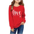 thumbnail image 1 of MeetoTime Girls Boys Valentine's Day Sweatshirt Soft Long Sleeve Round Neck Printed Top 2-10 Years Kids Clothes, 1 of 3
