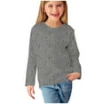 thumbnail image 1 of MeetoTime Girls Long Sleeve Printed Tops Crewneck Dressy Blouses Children's Pullover Undershirt 3-14 Years, 1 of 5