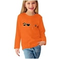 thumbnail image 1 of MeetoTime Girls Long Sleeve Tops Spring Fall Crewneck Printed Dressy Tunic Tops Children's Pullover Undershirt, 1 of 5