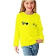 thumbnail image 1 of MeetoTime Girls Long Sleeve Tops Spring Fall Crewneck Printed Dressy Tunic Tops Children's Pullover Undershirt, 1 of 5
