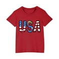 thumbnail image 1 of MeetoTime Independence Day Printed Toddler Kids Cotton T-shirt Round Neck Short Sleeve Tee Summer Top, 1 of 5