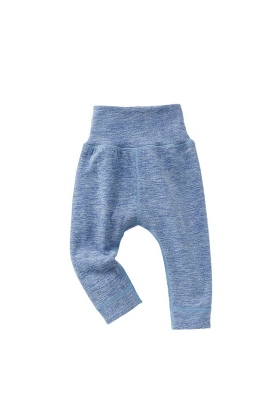 Infant Toddler Long Pants Baby Elastic Waist Fall Winter High-waisted Belly Protection Fleece Thermal Pants Suitable for 6 Months-3 Years